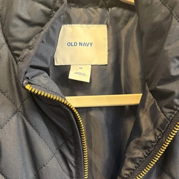 Old Navy Navy Quilted Vest with Gold Zipper - Picture 2 of 3